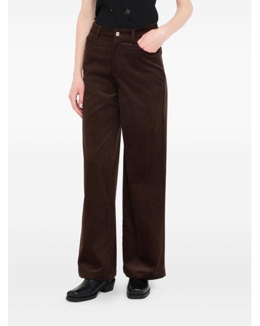 Liu Jo Ribfluwelen Broek in het Brown