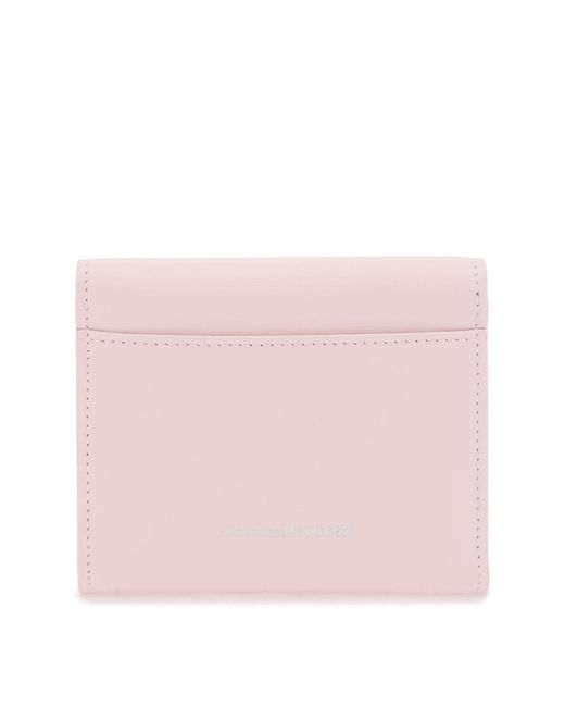 Alexander McQueen Pink Compact Skull Wallet