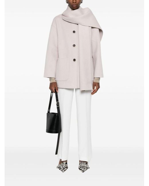 Via Masini 80 White Trousers