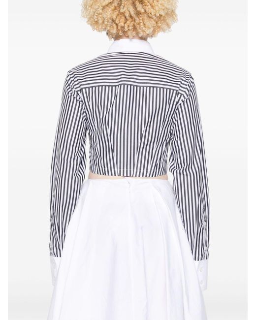 Sportmax Gestreept Shirt in het White