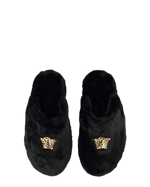 Versace Black Slippers The Jellyfish