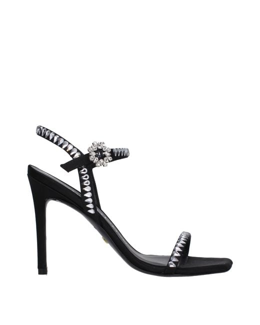 Stuart Weitzman Black Sandalen Frauen Satin schwarz