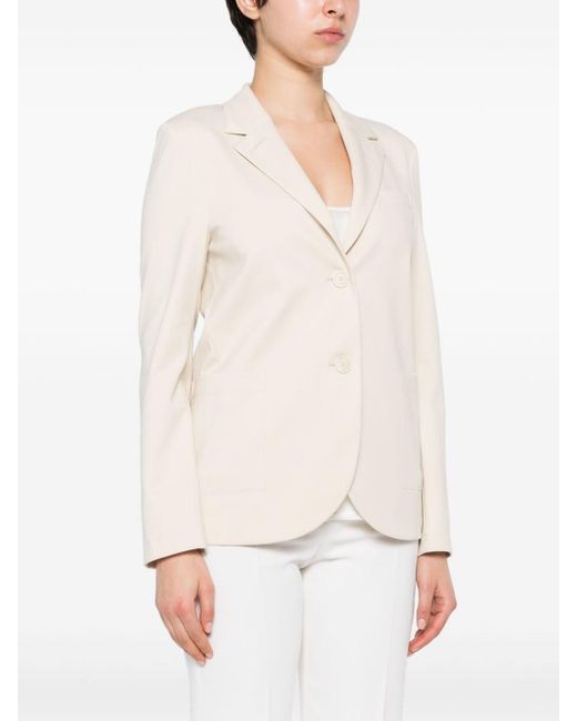 Harris Wharf London Single Breasted Blazer Jacket in het Natural
