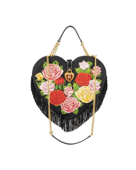 Borsa all'uncinetto My Heart di di Dolce & Gabbana in Black