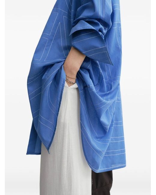 Totême  Blue Cotton Blend Shirt