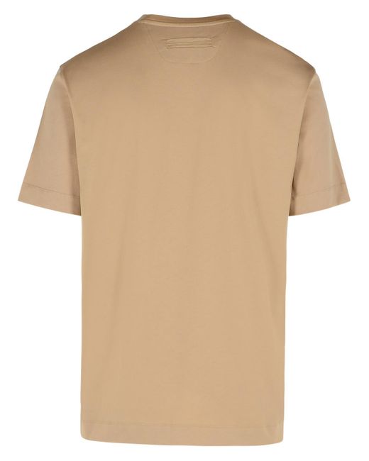 Camiseta de algodón beige 'puro' de Zegna de hombre de color Natural