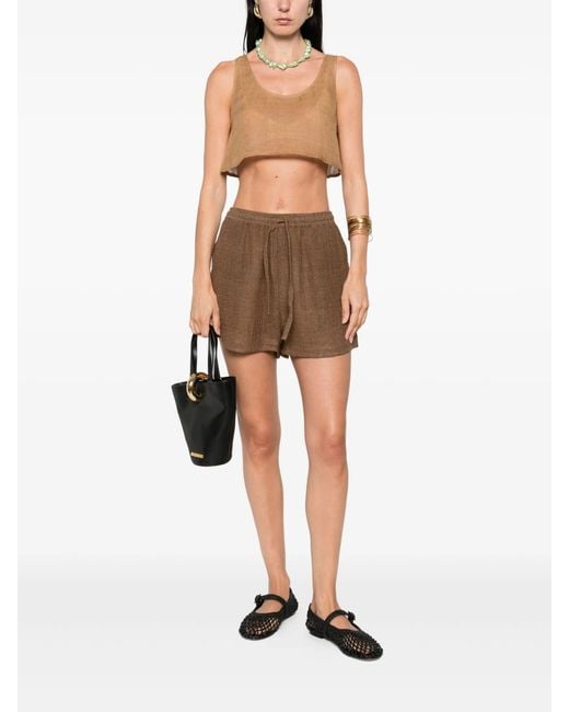 LeKasha Brown Linen Short