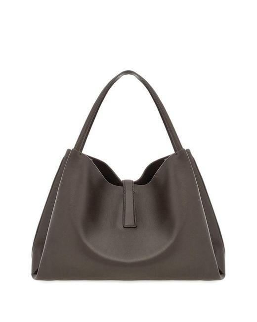 Ferragamo Brown Large Leather Shoulder Bag
