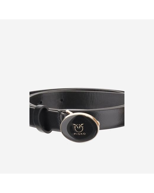 Pinko Black Studded Belt With Sleek Buckle