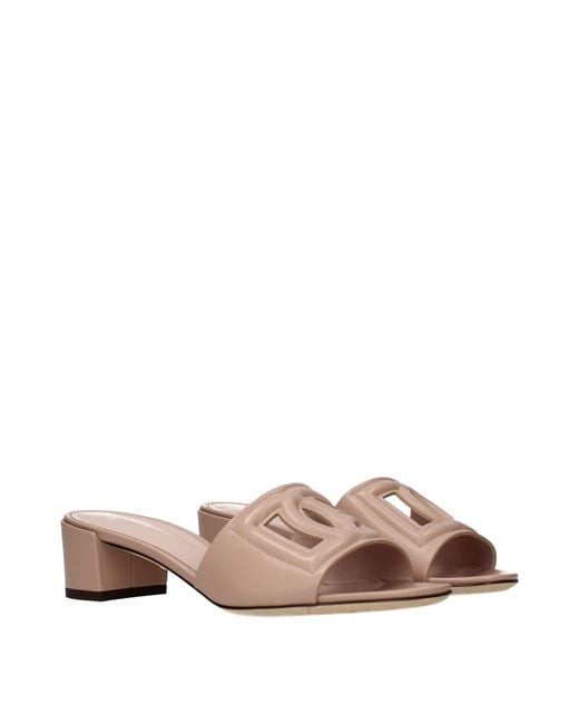 Dolce & Gabbana Natural Dolce&Gabbana Sandals/Nude Leather