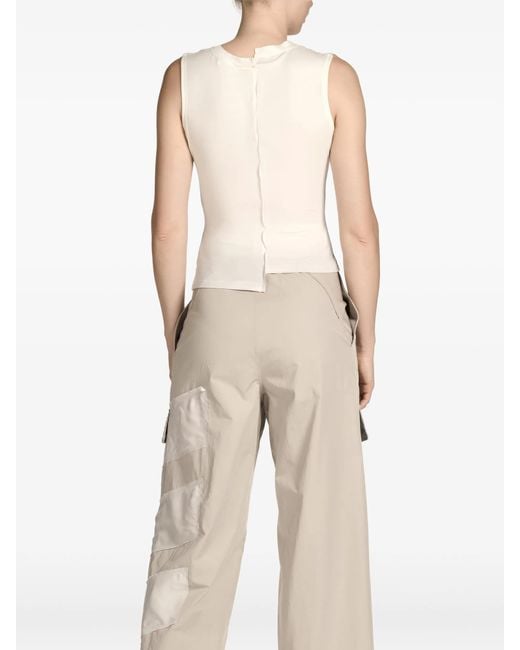 Y-3 White W Knit Dd Tank