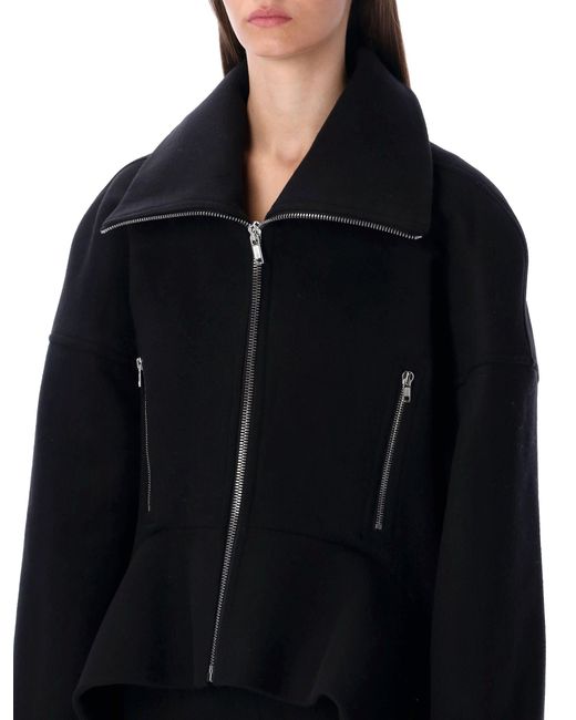 Rick Owens Blue Wool Draculimo Structured Jacket