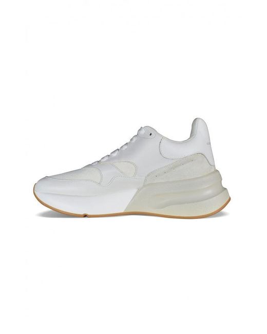 McQueen White Baskets Oversize Runner for men