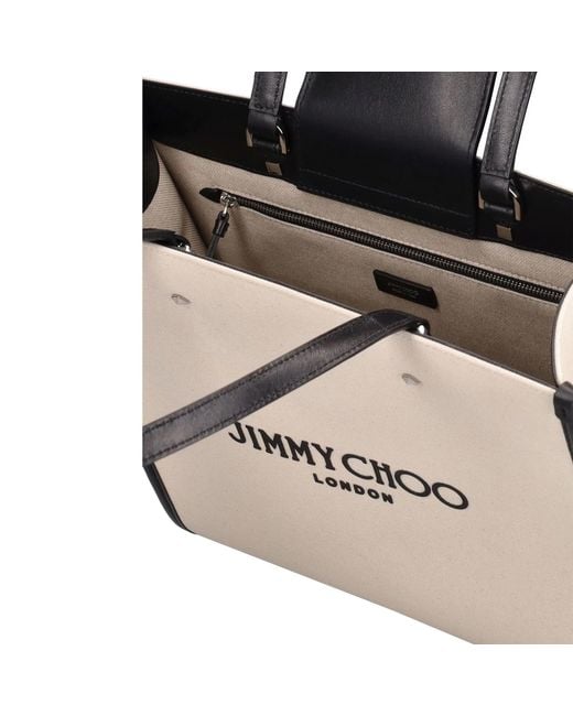 Jimmy Choo Natural Canvas Tote Bag