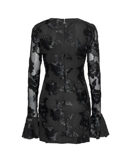 Rotar mini abito con fiori incrostati ROTATE BIRGER CHRISTENSEN de color Black