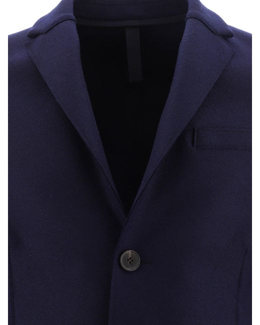 Harris Wharf London Blue Wool Blazer for men