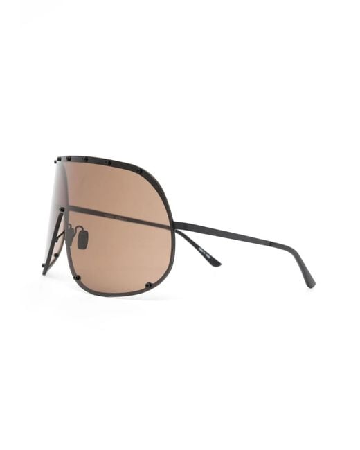 Rick Owens Natural Sunglasses Shield for men