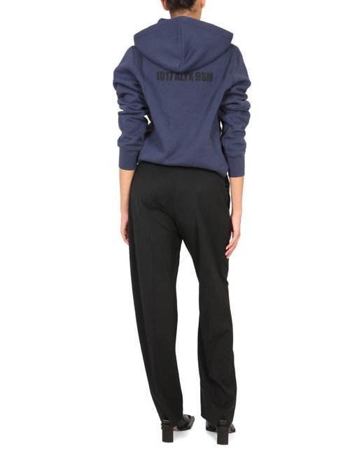 1017 ALYX 9SM Blue Relaxed-Fit Hoodie With Drawstring Hood