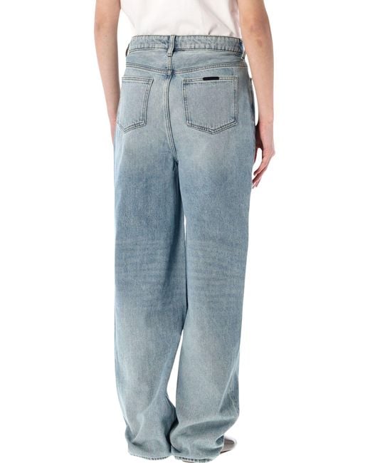 Essentials x Fear Of God Blue Classic Essential High-Waisted Jeans