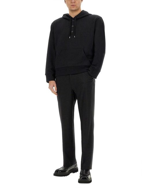 Courreges Black Cotton Sweatshirt For for men