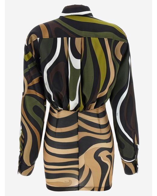 Emilio Pucci Black Marble Dress