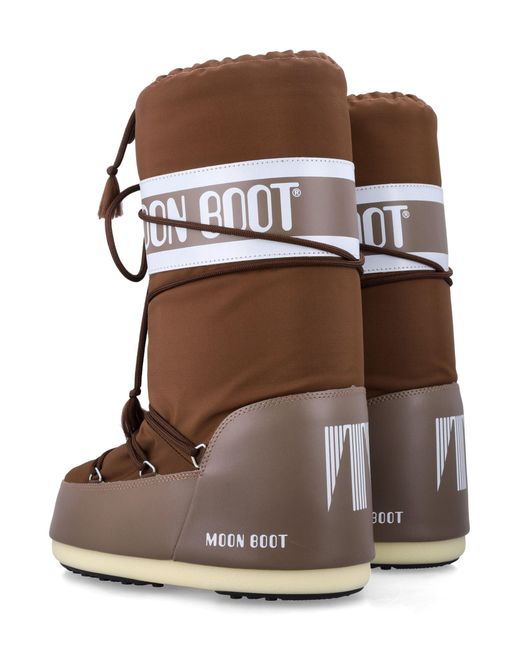 Moon Boot Brown Icon High Nylon Boots