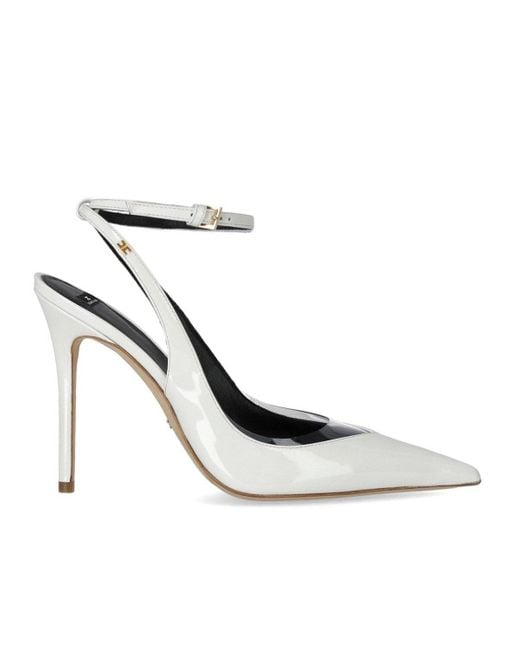 Elisabetta Franchi White Ivory Slingback Pump