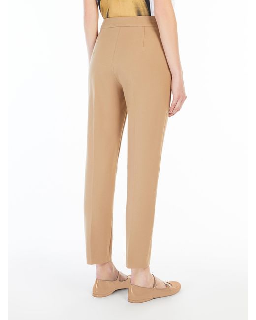 Max Mara Natural Pegno Viscose Jersey Trousers