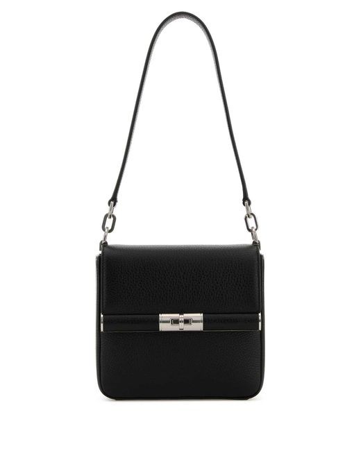 Dolce & Gabbana Black Leather Marlene Shoulder Bag