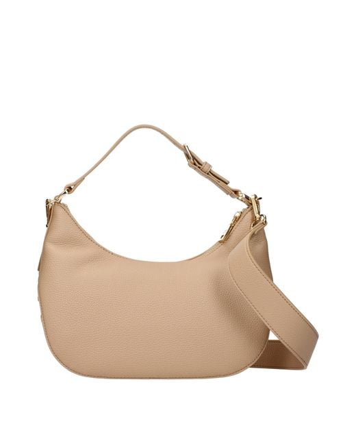 Love Moschino Natural Shoulder Bags Polyurethane/Sand
