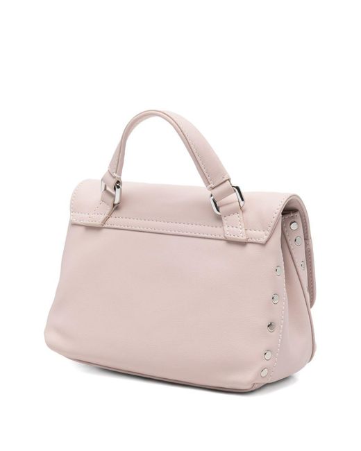 Zanellato Pink Postina Saeta Baby Leather Handbag