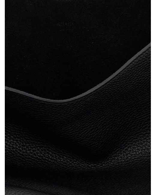 Khaite Black 'Lotus Medium' Einkaufstasche