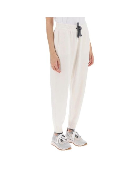 Brunello Cucinelli White Sweatpants