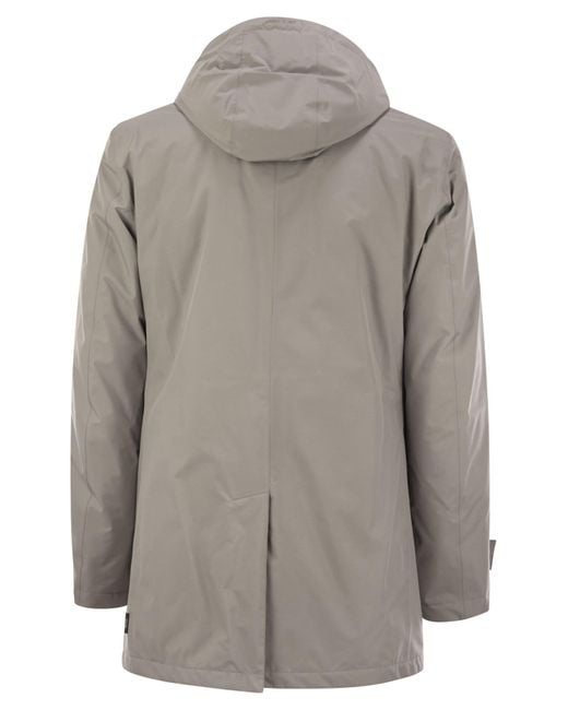 Herno Gray Laminar 2-Layer Goretex Coat for men