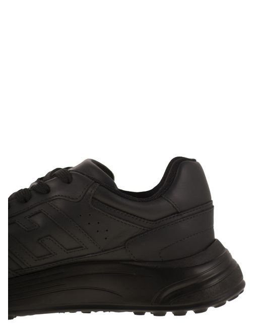 Hogan Hyperlight Lederen Trainers in het Black voor heren