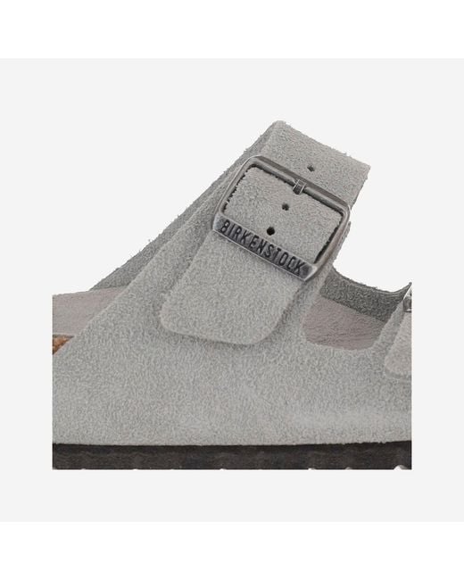 Birkenstock White Suede Sandals