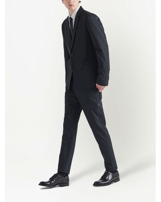 Prada Black Single-Breasted Techno Suit for men