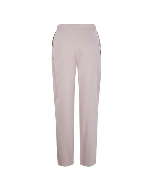 Emporio Armani Pink Straight-Leg Trousers
