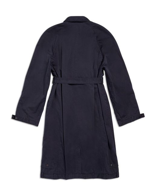 Balenciaga Blue Deconstructed Cotton Coat for men