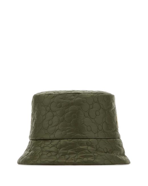 Moncler Green Nylon Reversible Bucket Hat