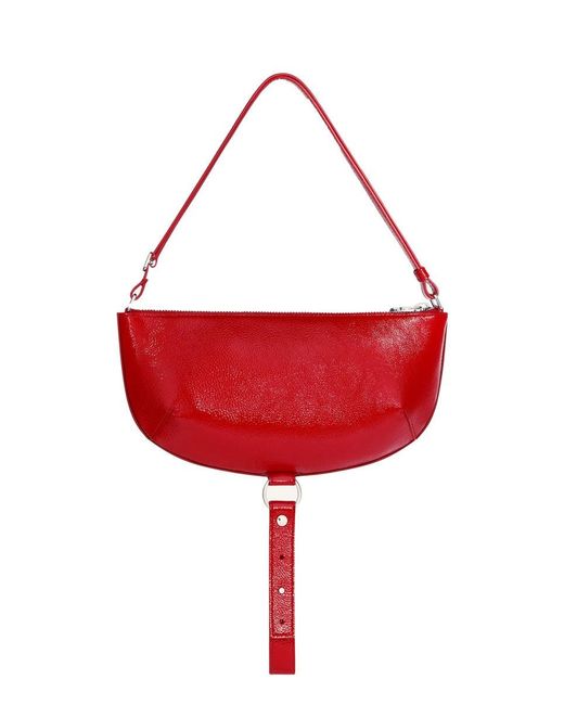 Courreges Red Holy Eclipse Leather Bag