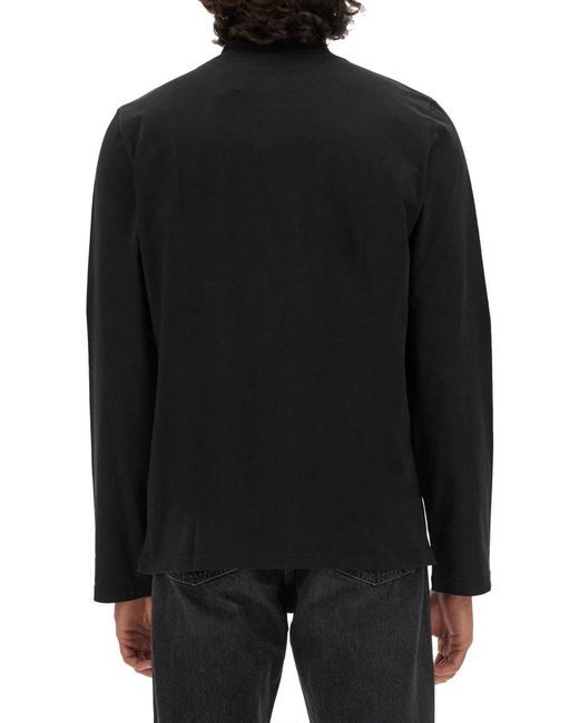 Courreges Black T-Shirt With Logo for men