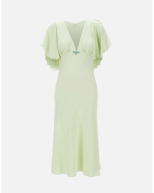 Elisabetta Franchi Green Mint Viscose Crepe Dress