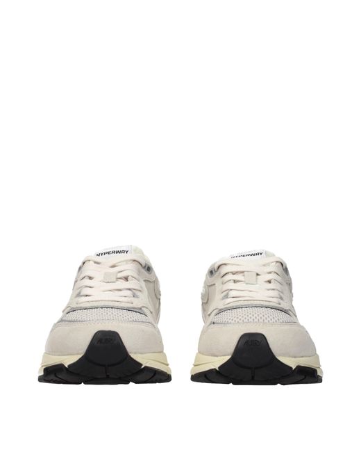 Autry White Hyperway Sneakers Suede/Sand