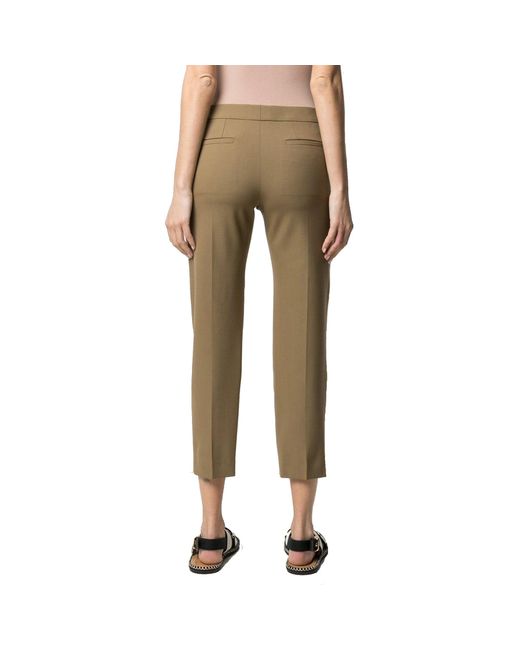 Chloé Natural Cropped Tailored Trousers
