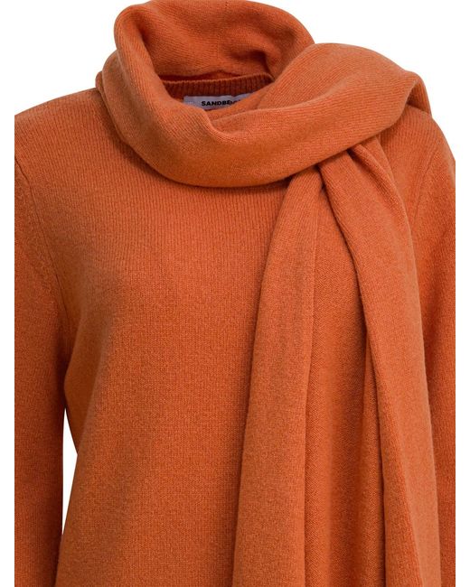 Sandbeige Orange Strickwaren