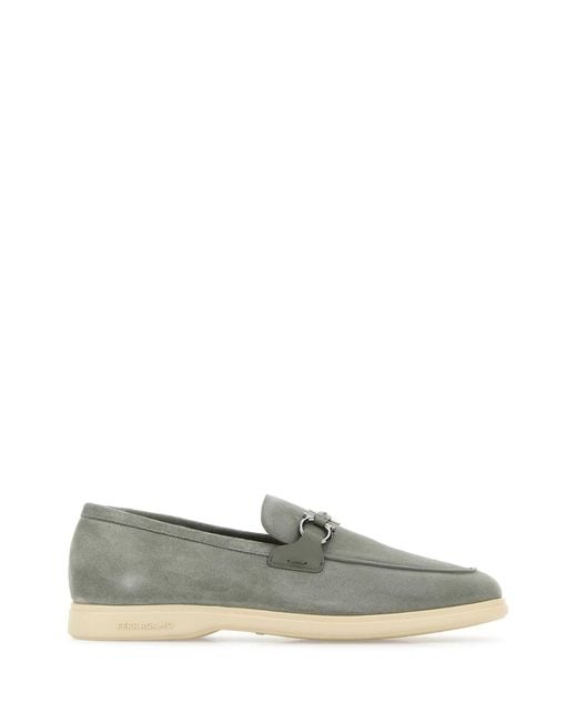 Ferragamo Gray Moccasters for men
