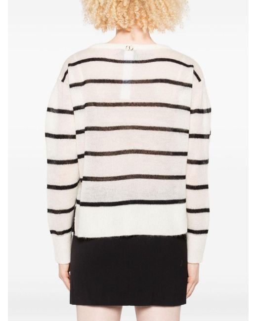 Twinset White Twin -Set -Pullover weiß