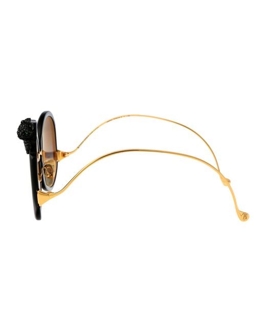 Anna Karin Karlsson Blue Crystal Acetate Sunglasses