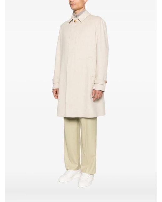 Lardini Natural Loose-Fitting Virgin Wool Coat for men